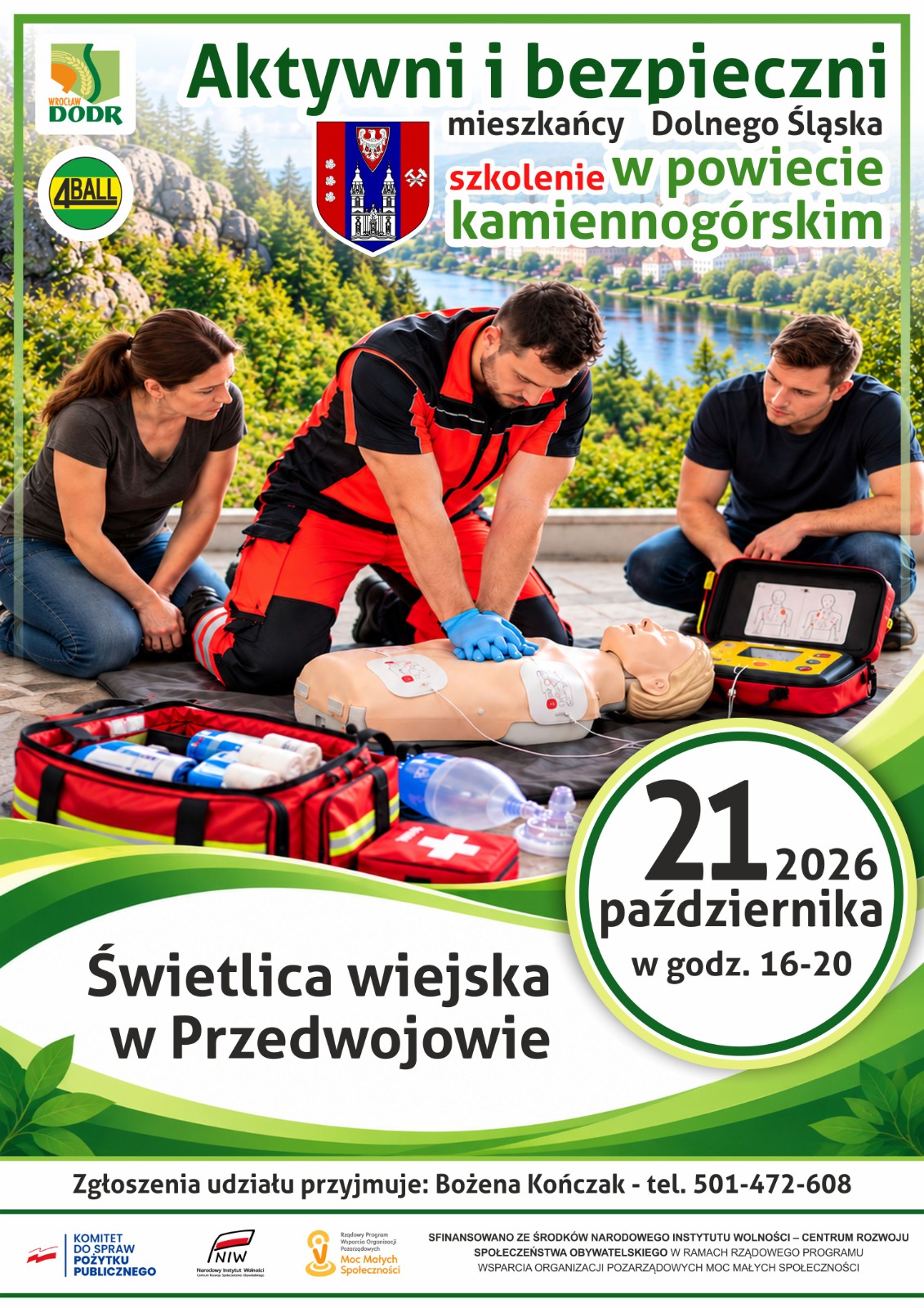 Aktywni i&nbsp;bezpieczni - plakat wydarzenia