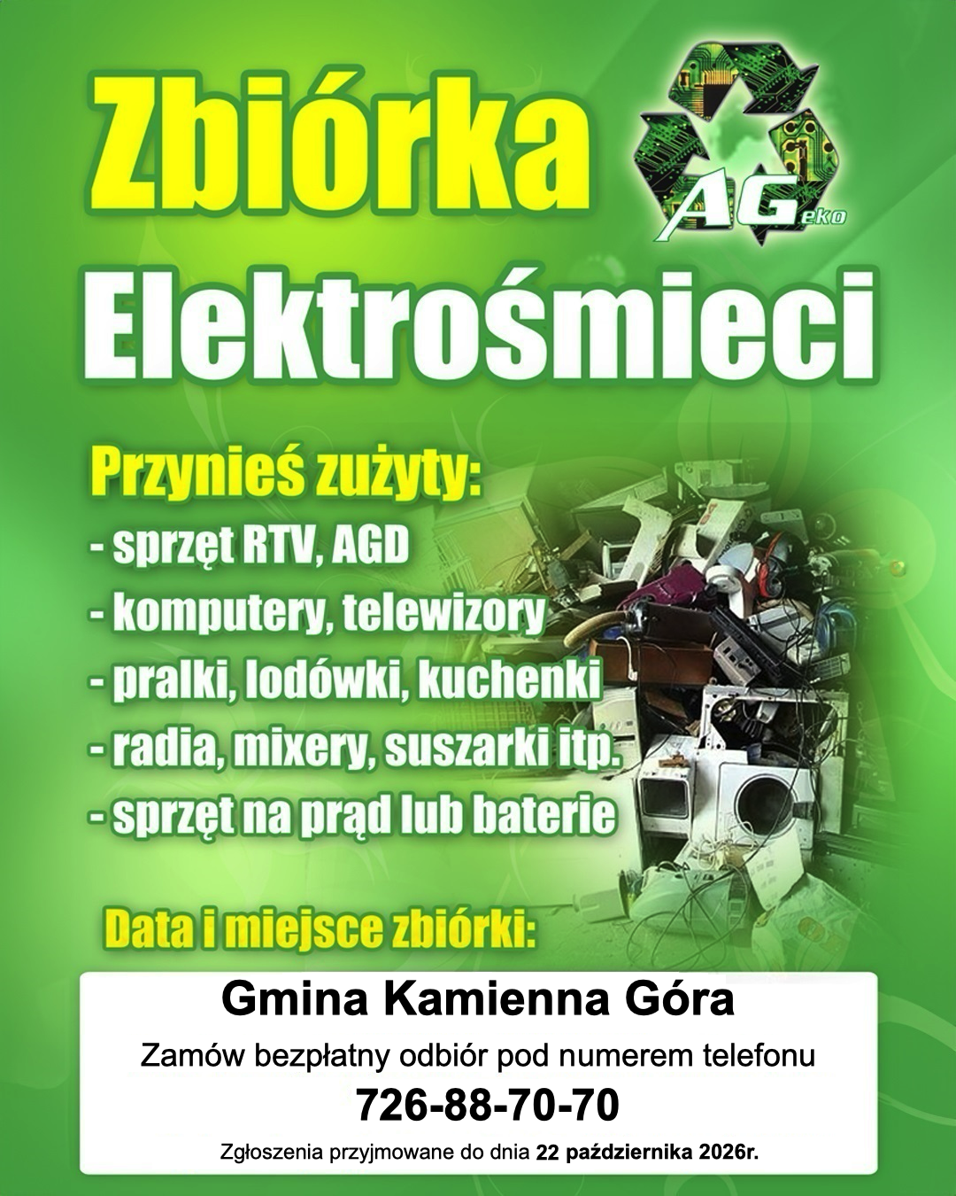 Grafika przedstawiająca: Zbi&oacute;rka Elektrośmieci