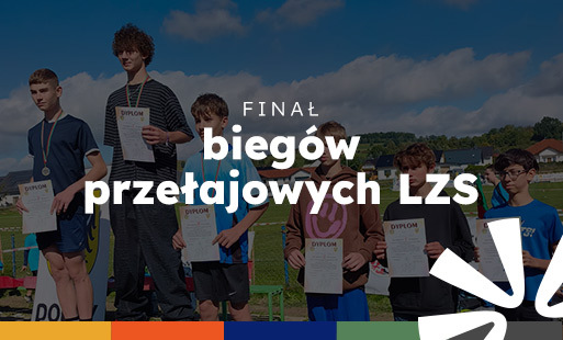 Grafika przedstawiająca hasło: Finał biegów przełajowych LZS