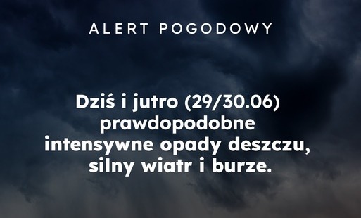 Zdjęcie do Ostrzeżenie meteorologiczne &ndash; burze 3. stopnia