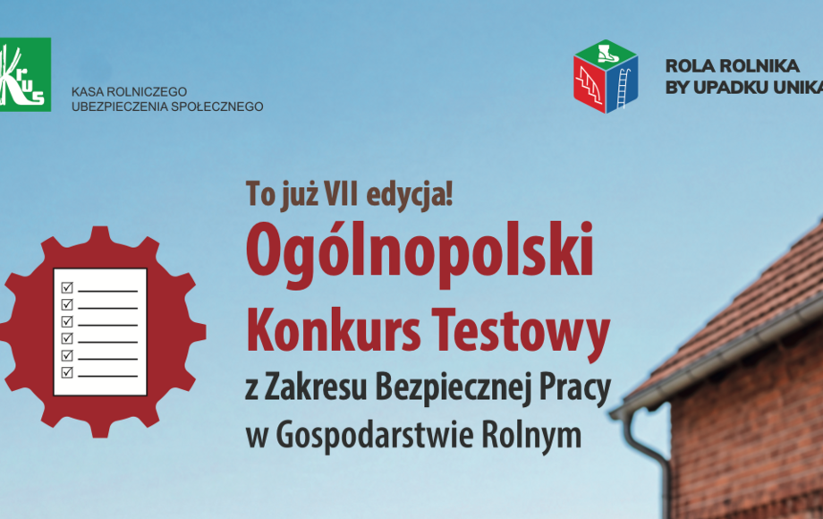 Konkurs KRUS z zakresu bezpiecznej pracy w gospodarstwie rolnym
